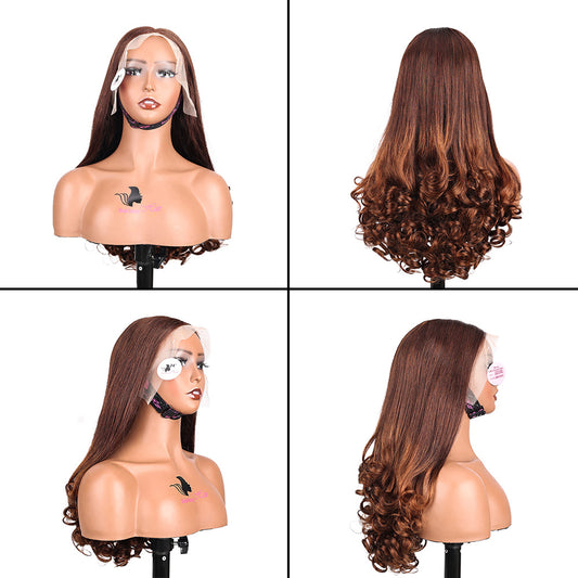 Black Beauty Hair 13X4 Vietnam Virgine Raw Hair Wig Baba Curl Wavy)T2/4#