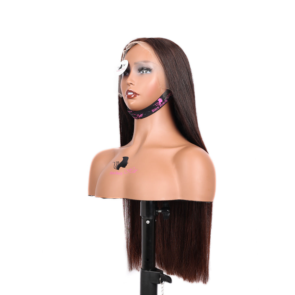 Black Beauty Hair 13X4 SDD Straight Lace Front Wig Frontal Bob OMBRE T2-4# ST 24'