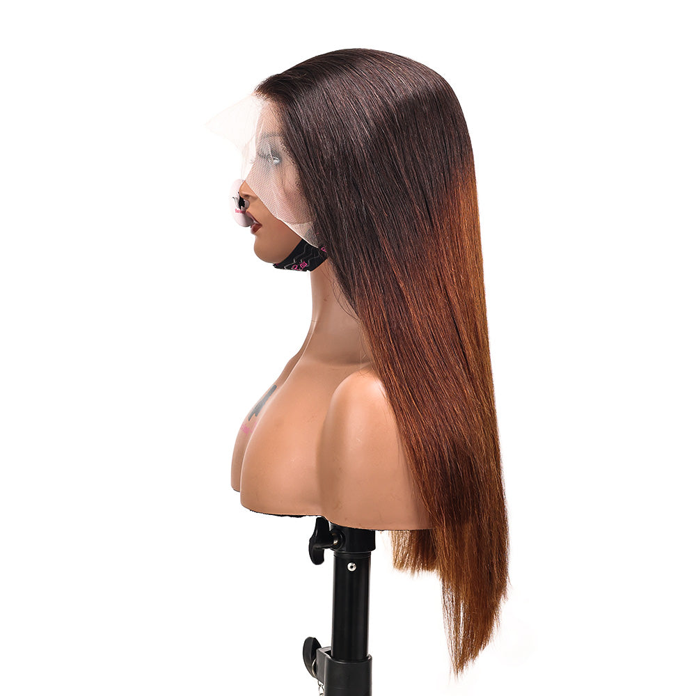 Black Beauty Hair 13X4 LACEVietnam VirgineRaw Hair SDD Frontal Bob WigOMBRÉ T2/4#