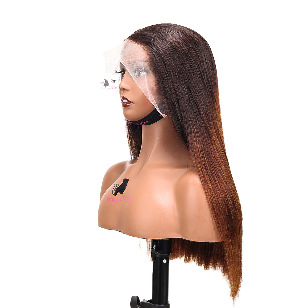 Black Beauty Hair 13X4 LACEVietnam VirgineRaw Hair SDD Frontal Bob WigOMBRÉ T2/4#