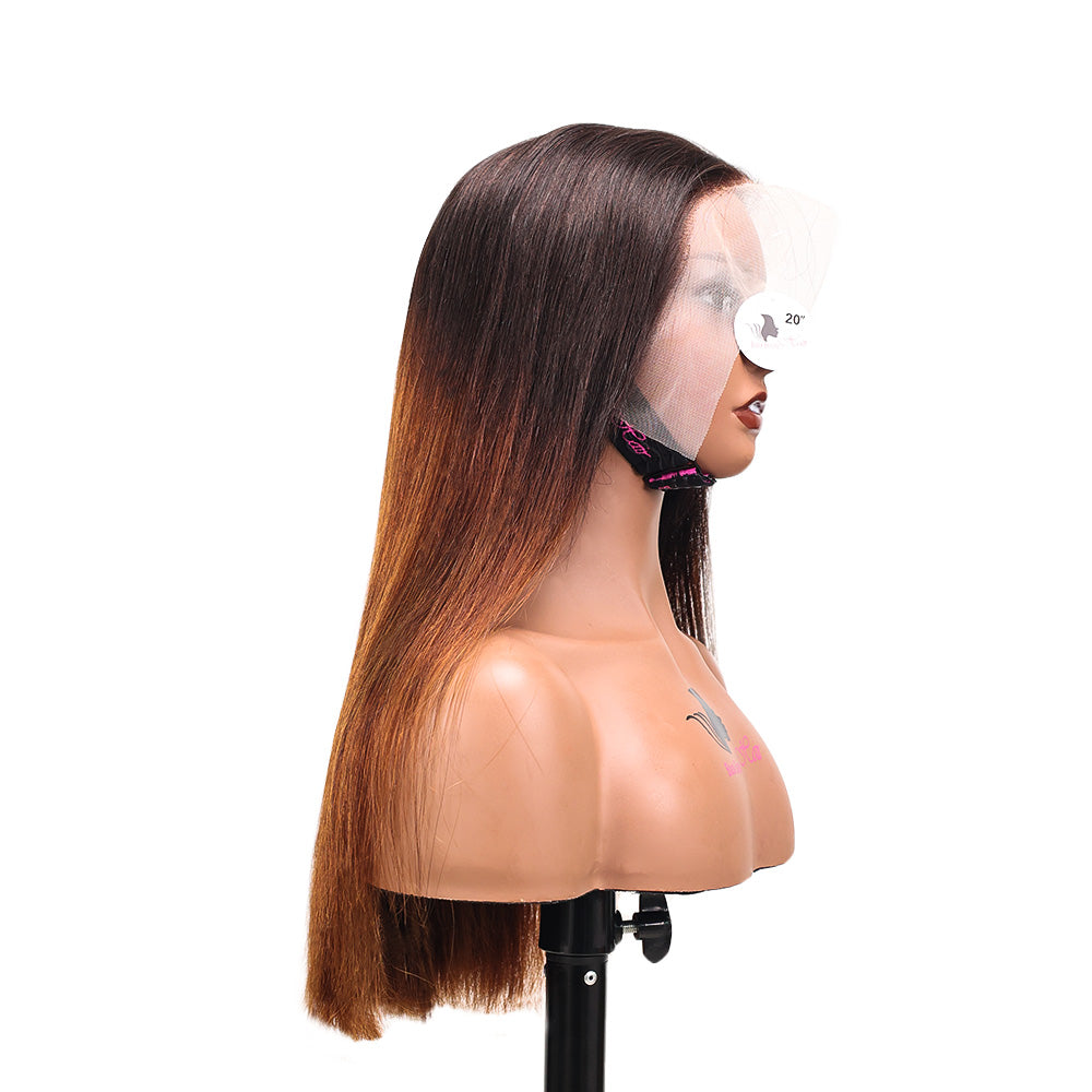 Black Beauty Hair 13X4 LACEVietnam VirgineRaw Hair SDD Frontal Bob WigOMBRÉ T2/4#