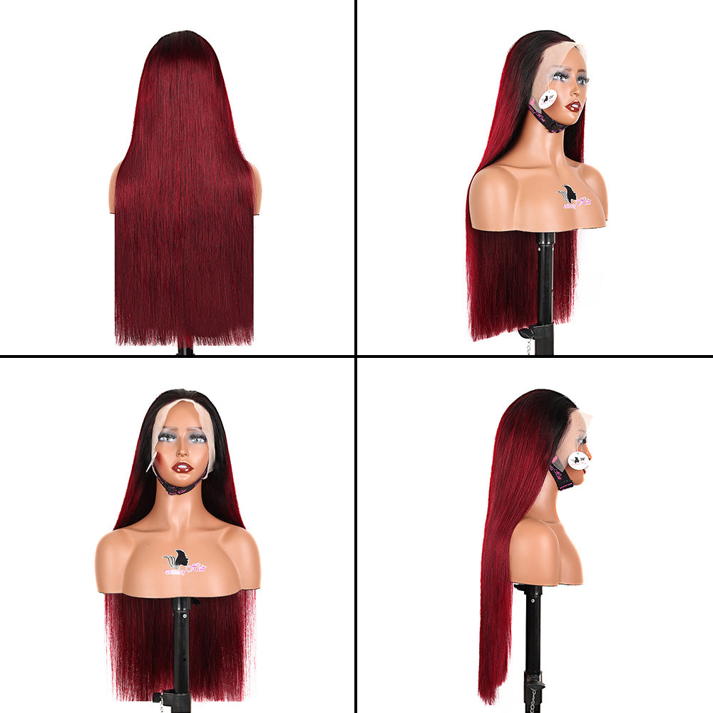 Black Beauty Hair 13X4 SDD Straight Lace Front Wig T1B-99J