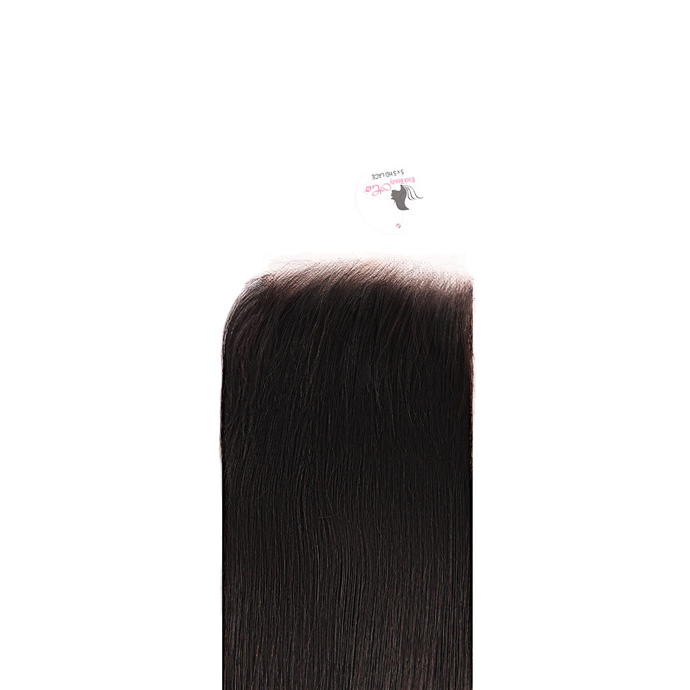 Black Beauty Hair 5X5 HD Lace Straight Closure Vietnam Virgine Raw Hair