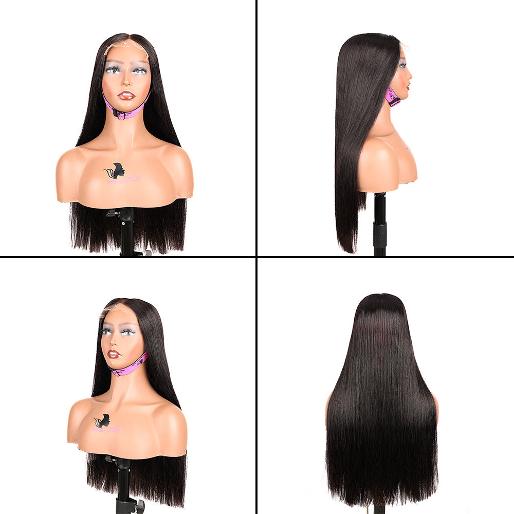 Black Beauty Hair 5X5 HD SDD Straight Lace Closure Wig