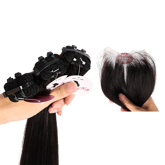 Black Beauty Hair 4x4 Straight Lace Closure With Bundles Vietnamese real hair Straight Bundles