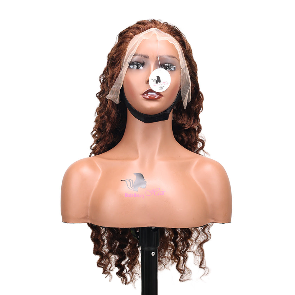 Black Beauty Hair 13X4 LACE Raw Hair SDD 350% Density Funmi Frontal Wig 4# Deep Wave