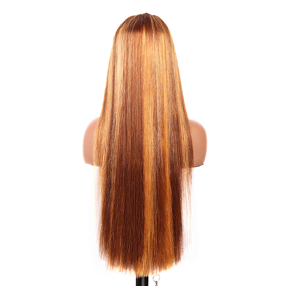 Black Beauty Hair 13X4 SDD Straight Highlight Lace Front Human Hair 300% Density