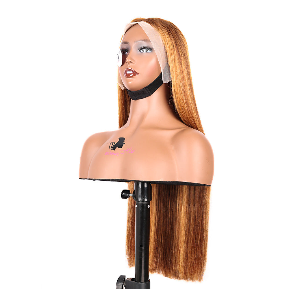 Black Beauty Hair 13X4 SDD Straight Highlight Lace Front Human Hair 300% Density