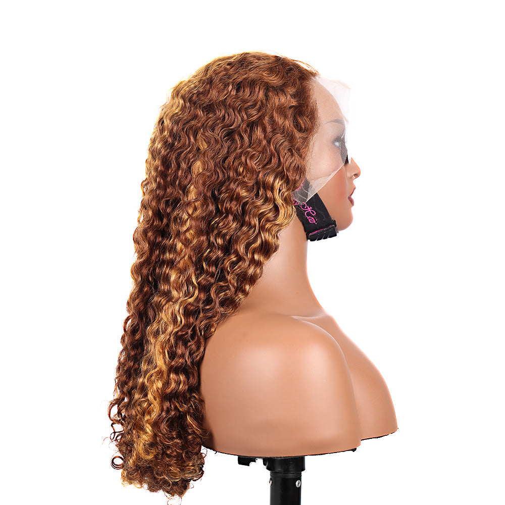 Black Beauty Hair 250% Density Piano Color 13x4 Lace Frontal Human Hair Wigs for Women Romance Curl Remy Human Hair Wigs