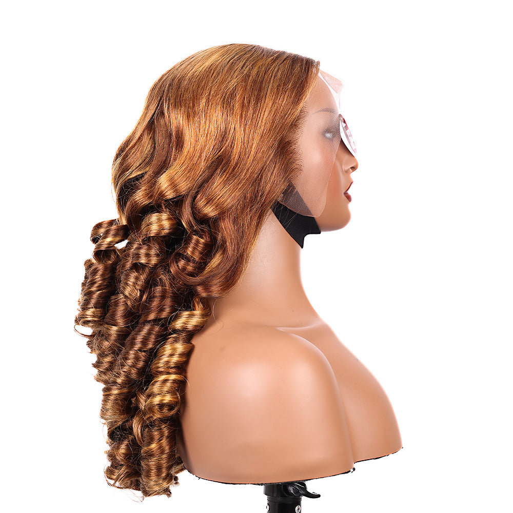 Black Beauty Hair Bouncy Loose Wave 13x4 Lace Front Wig 100% Human Hair Pre-Plucked Vietnamese real hair Hair Transparent Lace For Women