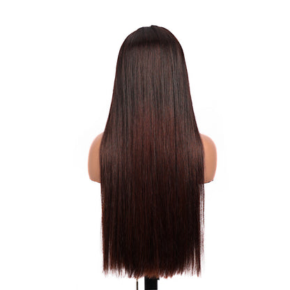 Black Beauty Hair 13X4 HD SDD Straight Lace Front Wig  Frontal Bob OMBRE T2-4# ST 24'