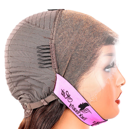 Black Beauty Hair 13X4 HD SDD Straight Lace Front Wig  Frontal Bob OMBRE T2-4# ST 24'