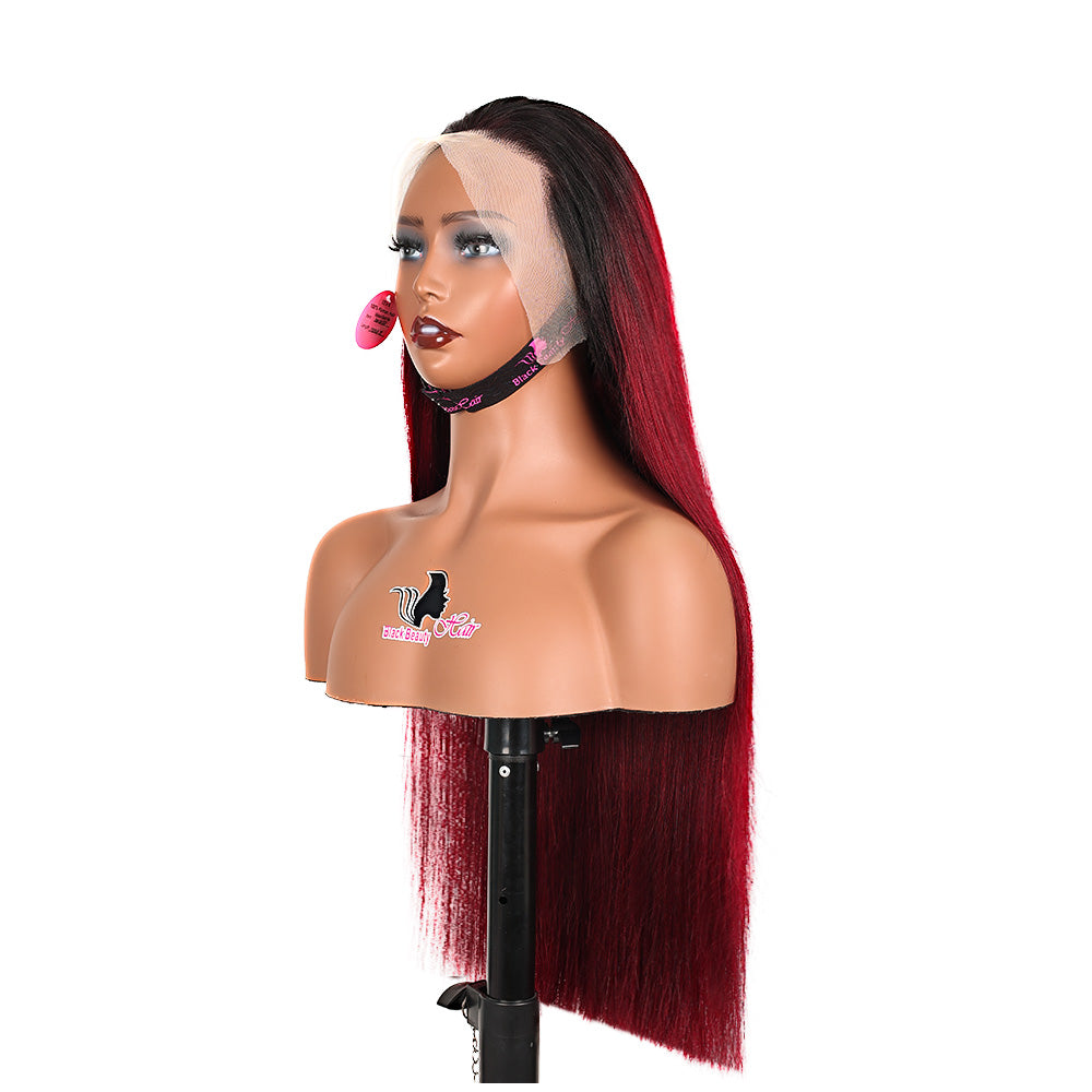 Black Beauty Hair 13X4 SDD Straight Lace Front Wig T1B-99J