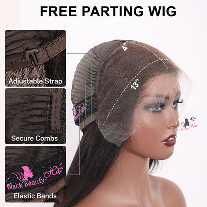 BlackBeautyHair 13×4 HD lace frontal Vietnam Raw SDD bone straight natural black