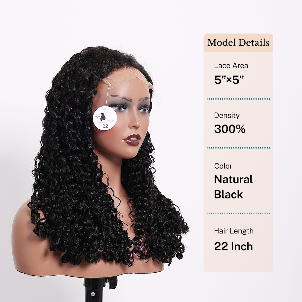 BlackBeautyHair 5x5 HD lace closure Vietnam Raw hair SDD Funmi Romance natural black wig