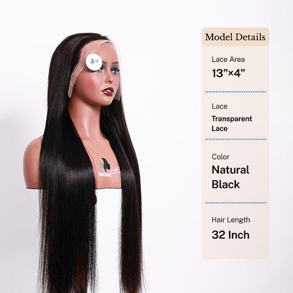 BlackBeautyHair13×4  lace frontal Vietnam Raw SDD bone straight natural black