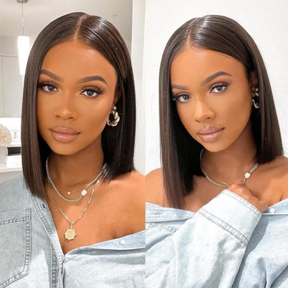 BlackBeautyHair 5×5 BBH lace closure Vietnam raw SDD Chic Blunt Donor hair bone straight natural black