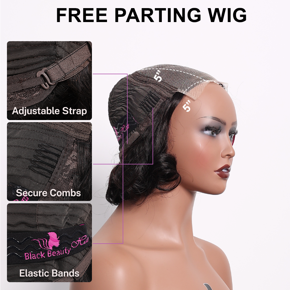 Black Beauty Hair 5×5 transparent lace closure Vietnam raw hair SDD 450% density La reine natural black