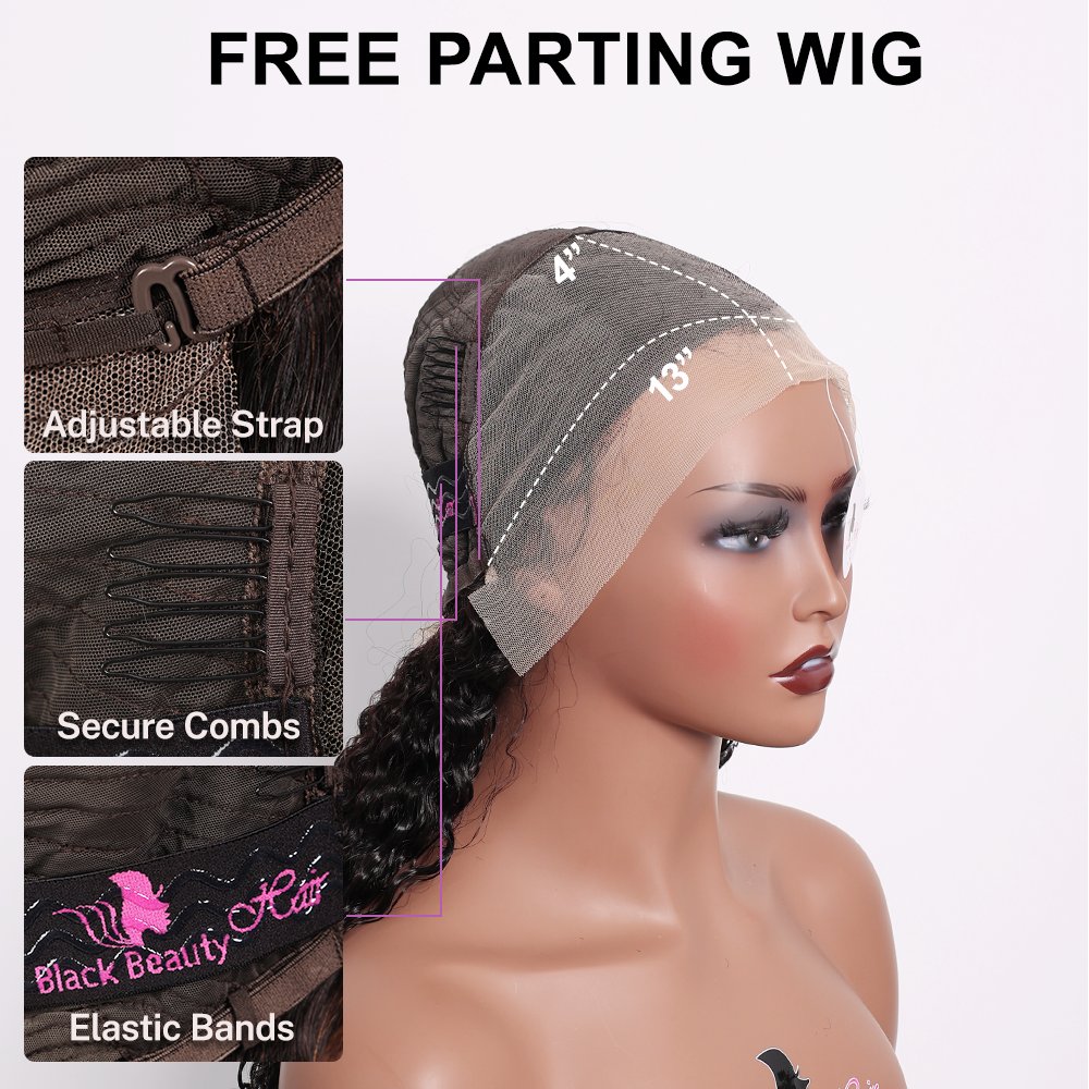 BlackBeautyHair 13×4 transparent lace frontal Vietnam Raw hair SDD Funmi Romance natural black wig