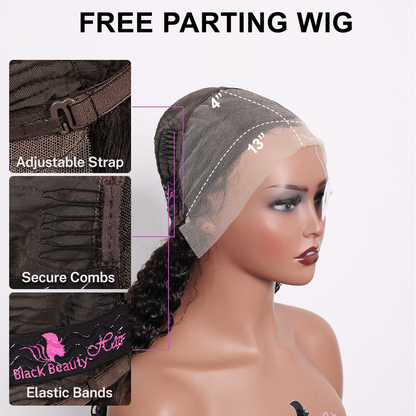 BlackBeautyHair 13×4 transparent lace frontal Vietnam Raw hair SDD Funmi Romance natural black wig