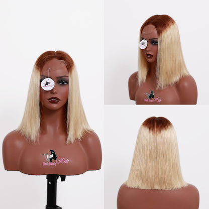 Black Beauty Hair 2X6 Transparent Lace SDD Donor Hair Wig  Straight hair T4/613