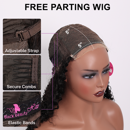 BlackBeautyHair 5x5 HD lace closure Vietnam Raw hair SDD Funmi Romance natural black wig