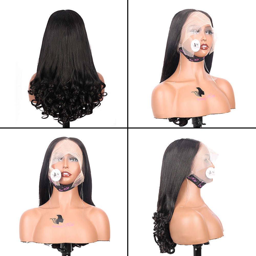 Black Beauty Hair 360  Lace frontal Vietnam raw hair SDD Wig coliy curly black and brown