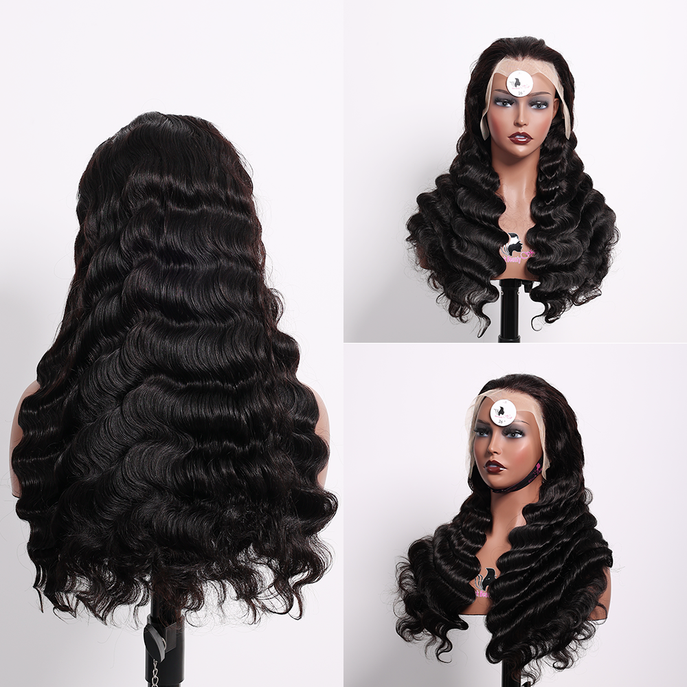 BlackBeautyHair 13X4 BBH Custom.Lace Raw Hair SDD 350% Density Funmi Wig Natural Burmese Loose Deep Wig