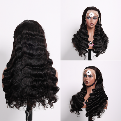 BlackBeautyHair 13X4 BBH Custom.Lace Raw Hair SDD 350% Density Funmi Wig Natural Burmese Loose Deep Wig