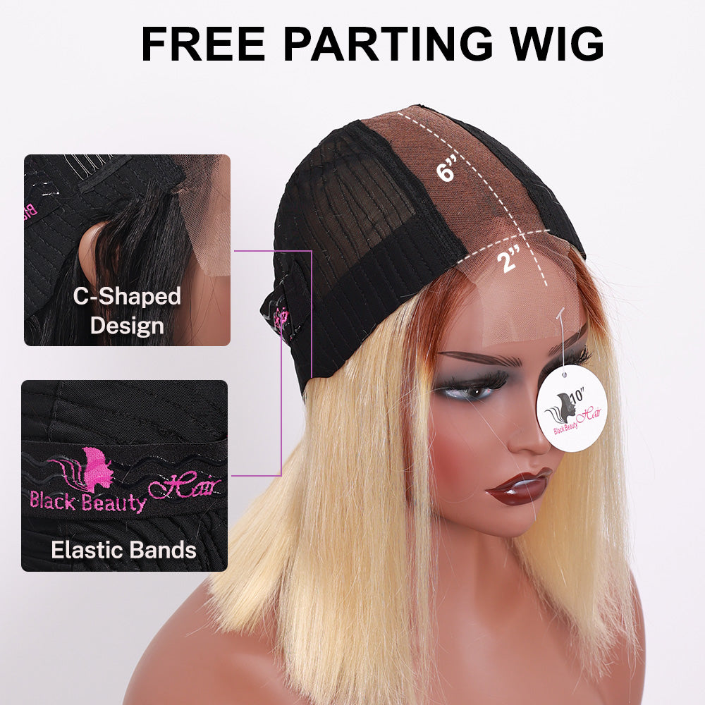 Black Beauty Hair 2X6 Transparent Lace SDD Donor Hair Wig  Straight hair T4/613