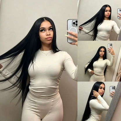 Black Beauty Hair 360 Full Lace Sdd Wig with strap Vietnam raw hair SDD straight natural black