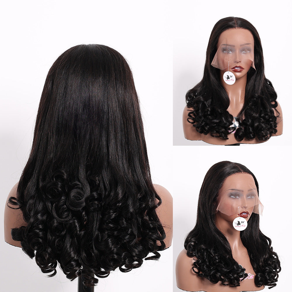Black Beauty Hair  13X4  Vietnam Virgine     Raw Hair Wig   Baba Curl Wavy wig