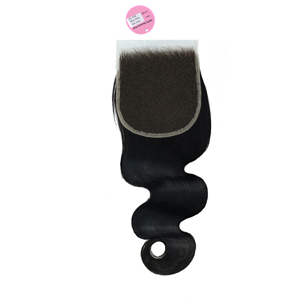Black Beauty Hair 5X5 HD Body Closure Vietnam Virgine Raw Hair