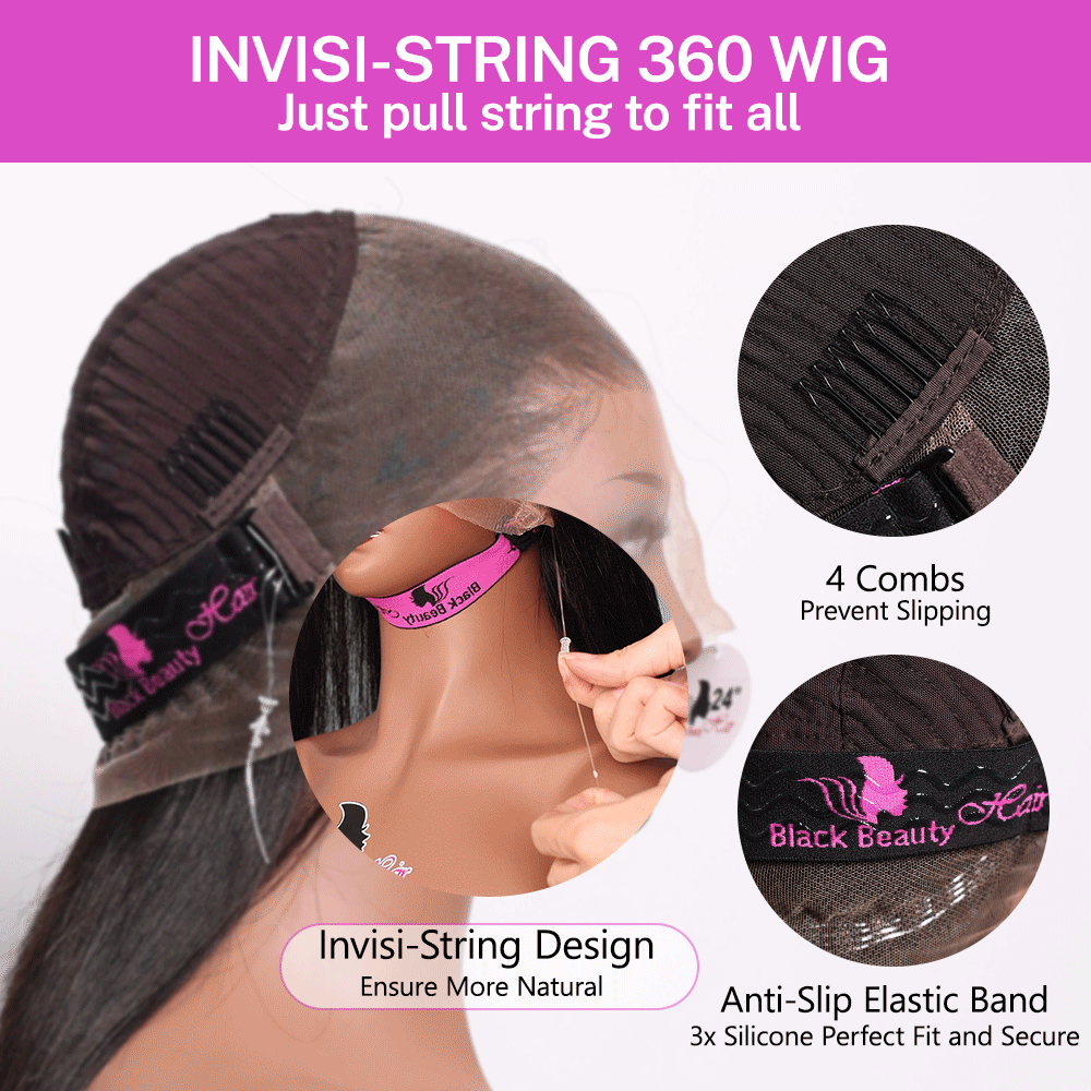 Black Beauty Hair 360 Full Lace Sdd Wig with strap Vietnam raw hair SDD straight natural black