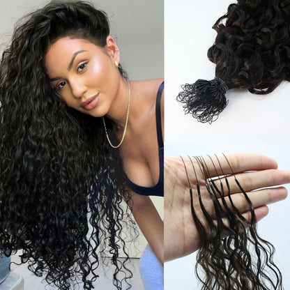 Black Beauty Hair 100% human Vietnam raw hair SDD pixie curl natural color Crochet