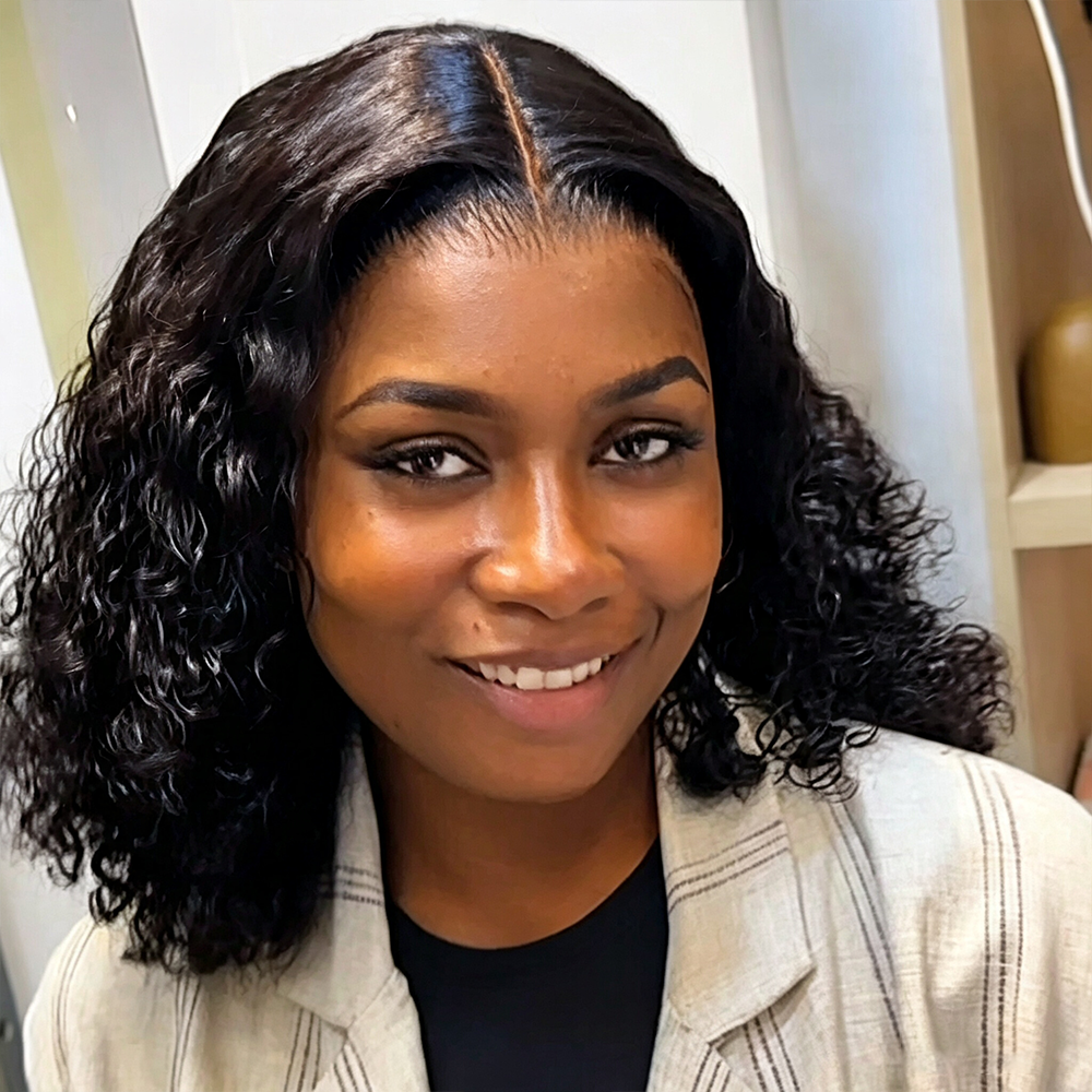 BlackBeautyHair 5×5 BBH lace closure Vietnam raw SDD 450% denisty Elan curl wig natural black