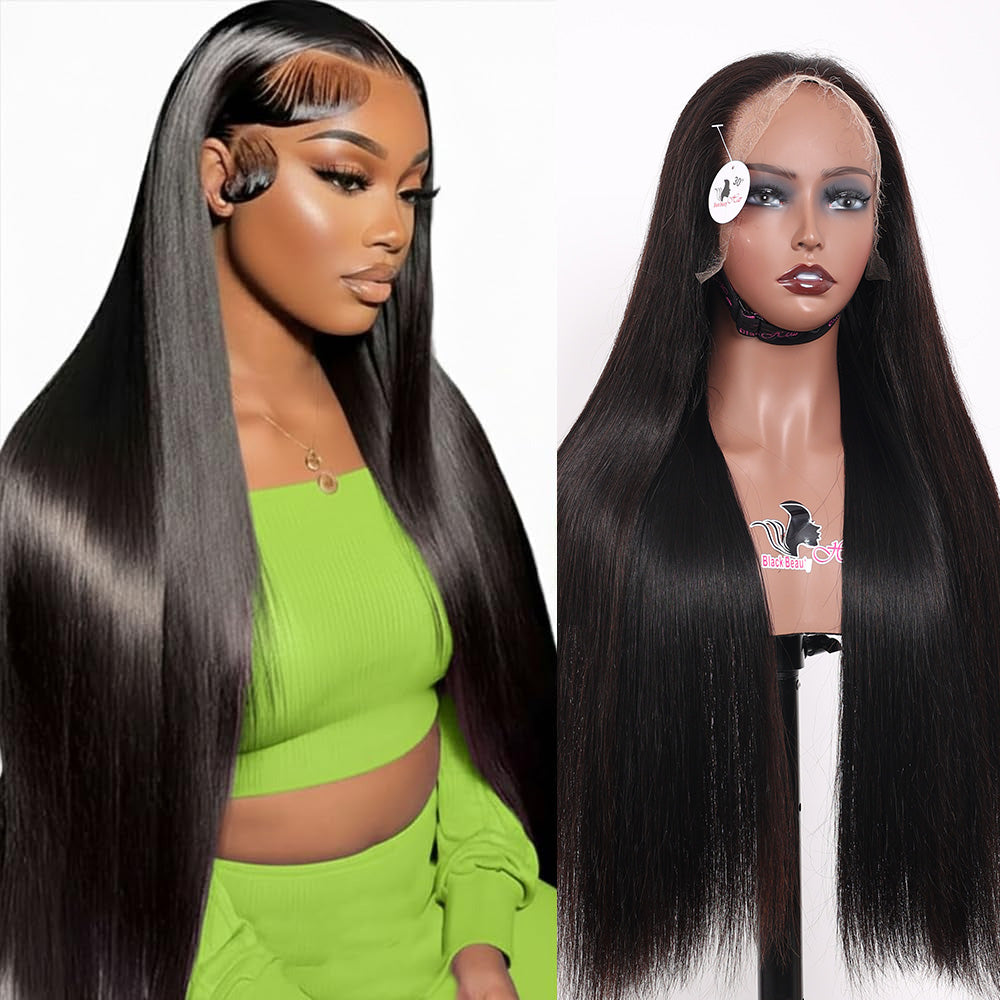 BlackBeautyHair 13×4 HD lace frontal Vietnam Raw SDD bone straight natural black