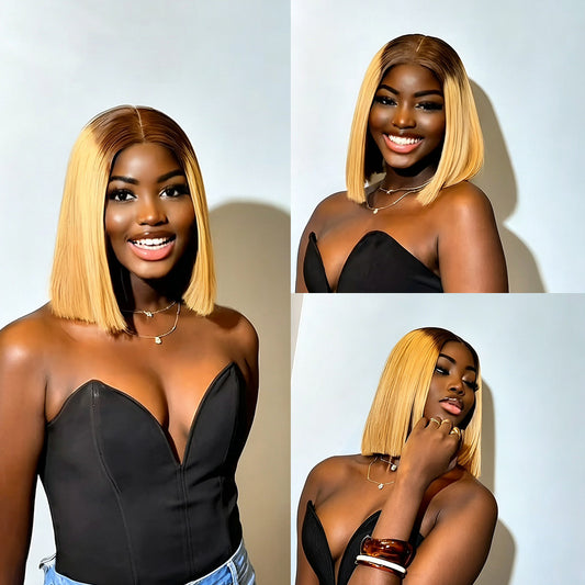 Black Beauty Hair 2X6 Transparent Lace SDD Donor Hair Wig  Straight hair T4/613