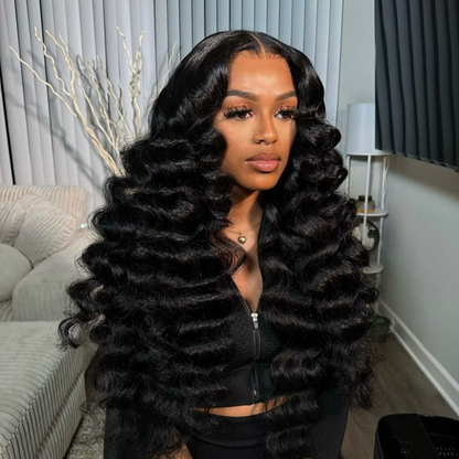 BlackBeautyHair 5×5 BBH lace closure Vietnam raw SDD 350% denisty loose deep wave funmi wig natural black