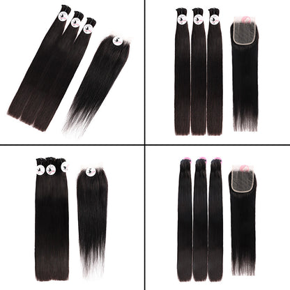Black Beauty Hair 4x4 Straight Lace Closure With Bundles Vietnamese real hair Straight Bundles