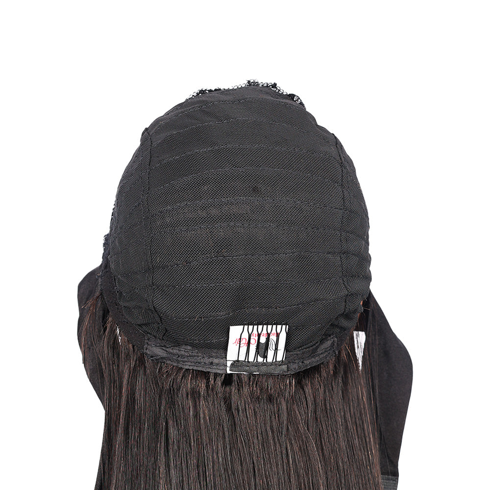 Black Beauty Hair Headband Wig Human Hair Bone Straight Human Hair Wigs Full Machine  Vietnamese real hair  Human Hair Wigs For Black Women Easy to Go 350%