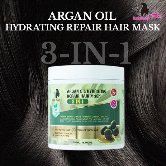 Black Beauty Hair Argan Oil Hydrating Repair Hair Mask 3-in-1