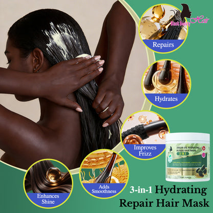 Black Beauty Hair Argan Oil Hydrating Repair Hair Mask 3-in-1