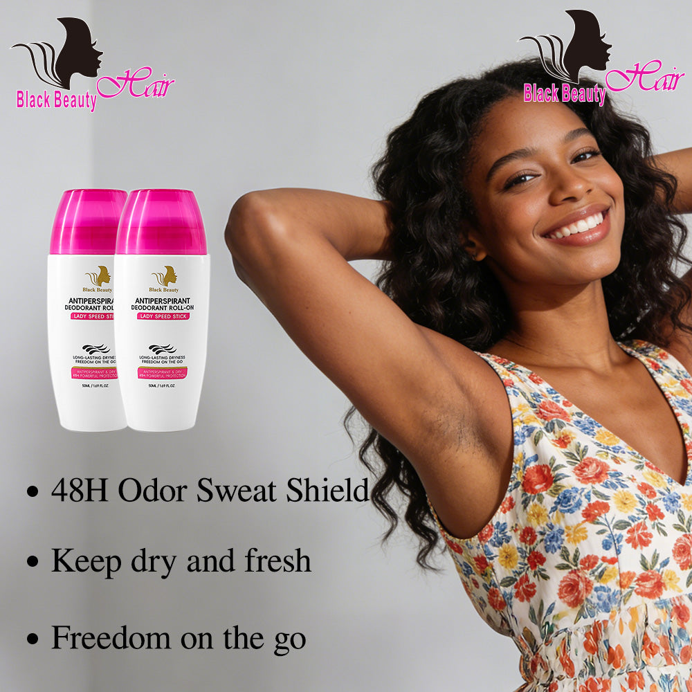 Black Beauty Hair Antiperspirant Deodorant Roll-On Lady Speed Stick