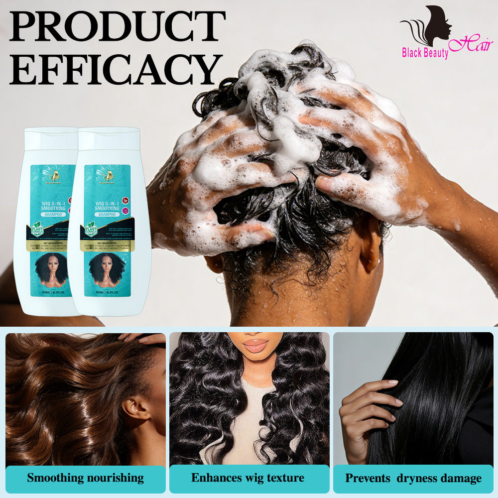 Black Beauty Hair Wig 3-in-1 Smoothing Shampoo