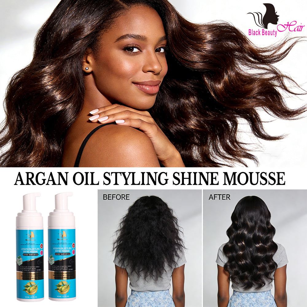 Black Beauty Hair Argan Oil Styling Shine Mousse