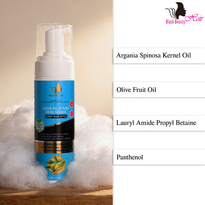 Black Beauty Hair Argan Oil Styling Shine Mousse