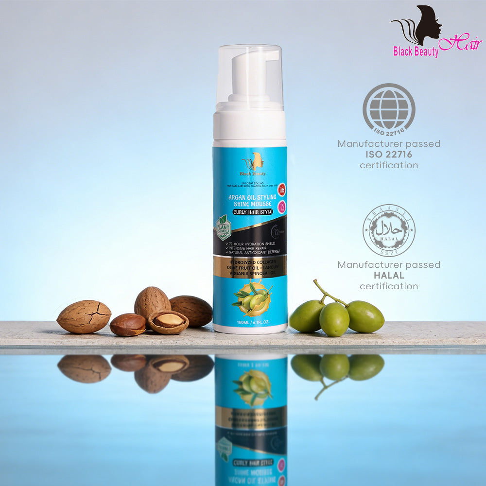 Black Beauty Hair Argan Oil Styling Shine Mousse