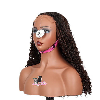 Black Beauty Hair 5×5 transparent lace closure Vietnam raw hair SDD braid pixie curl  black and brown