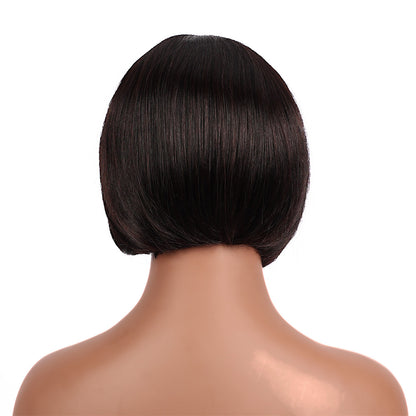Black Beauty Hair Short Bob Wigs Human Hair With Bangs None Lace Front Wigs Machine Made Vietnamese hair wigs Straight Bob Wigs for Black Women No Glue